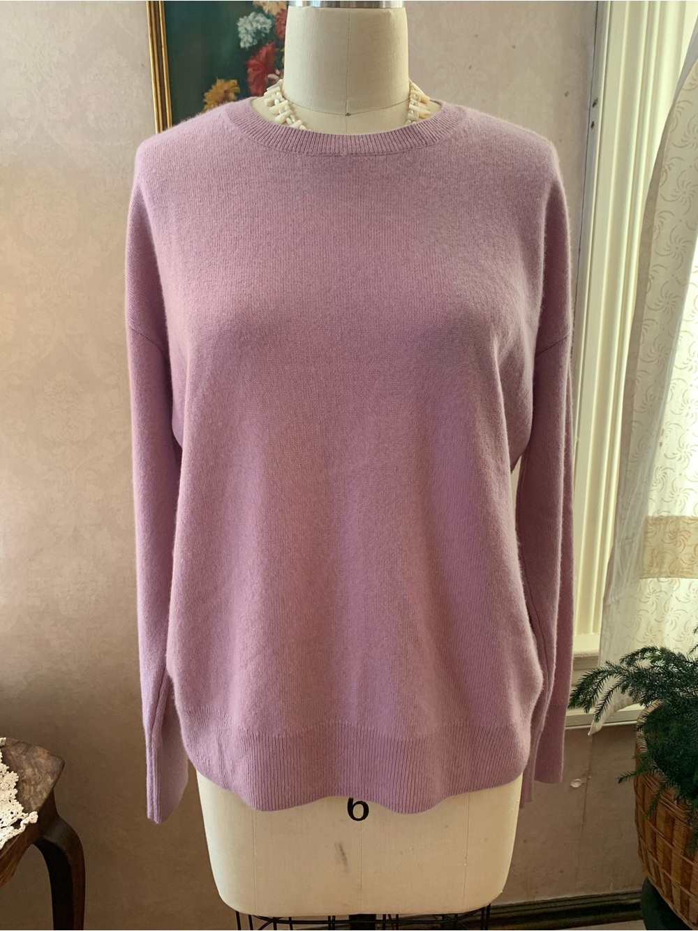 Classic Crewneck Cashmere Women's Nordstrom Signature Sweater in Lavender